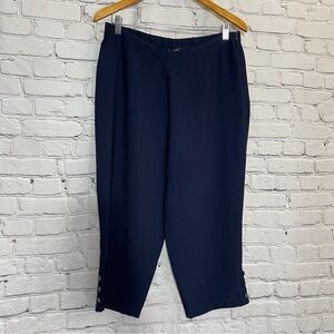 Eva Tralala Viscose Blue Crop Pants Made in France Size L